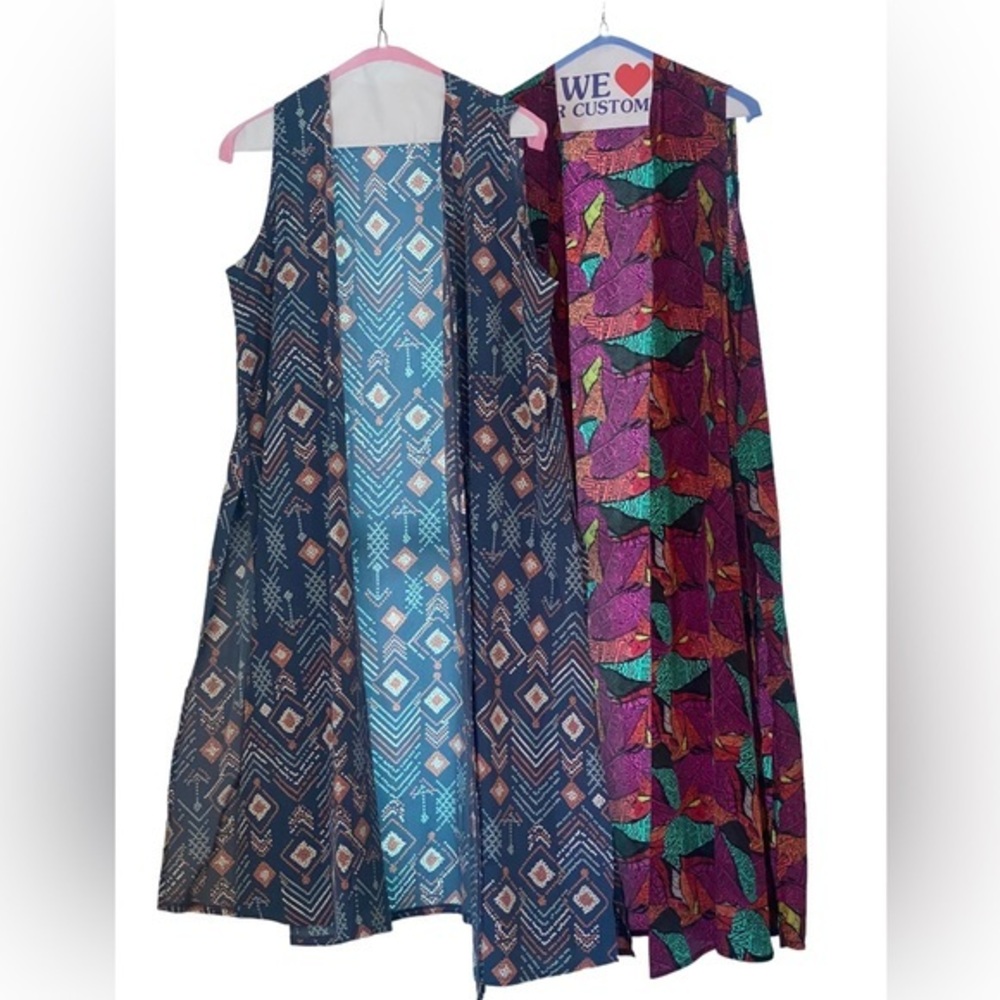LuLaRoe Joy size M medium, silky non stretch long tank cover up